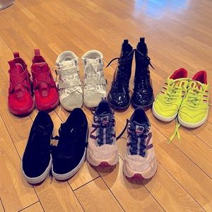 6 kids pairs x $69 tennis and boots